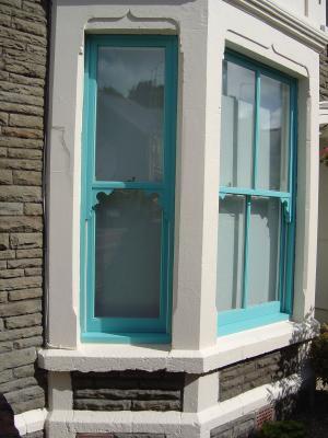 Bay sash windows installation by M&L Joinery Cardiff
